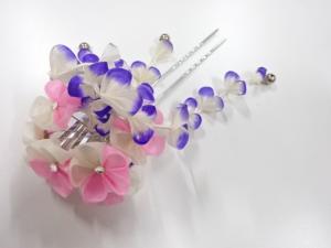 アンティーク　つまみ細工　びらびら簪